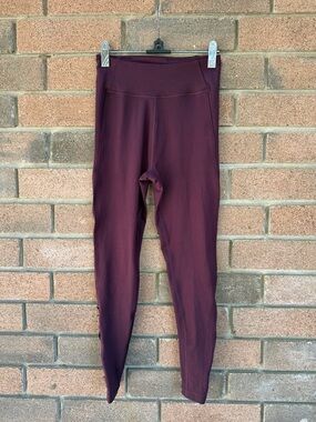 Victoria's Secret Plum Leggings Size 4 with Cross Mesh Detail